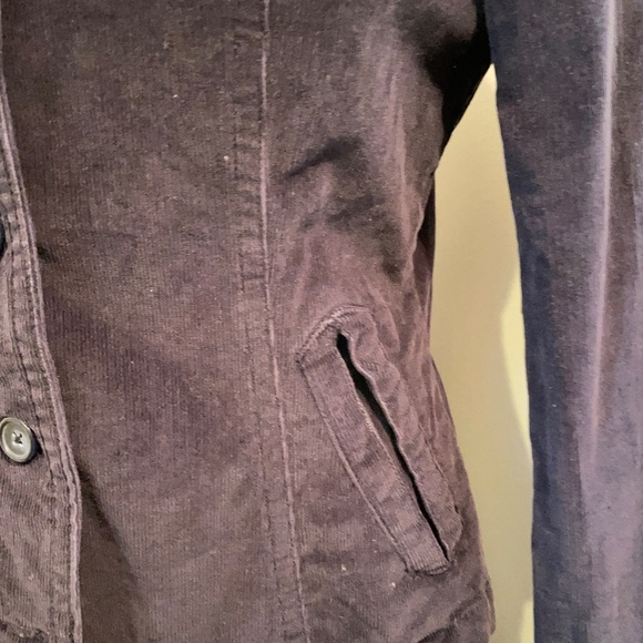 St. Johns Bay blazer long sleeve corduroy cotton blue womens small - Picture 2 of 6